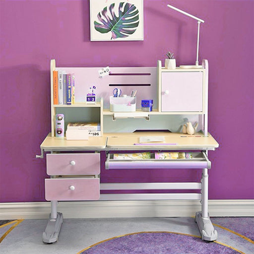 120cm Height Adjustable Children Kids Ergonomic Study Desk Only Pink AU - Amazingooh