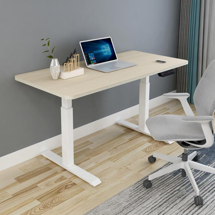 120cm Standing Desk Height Adjustable Sit Stand Motorised Single Motor Frame Top - amazingooh