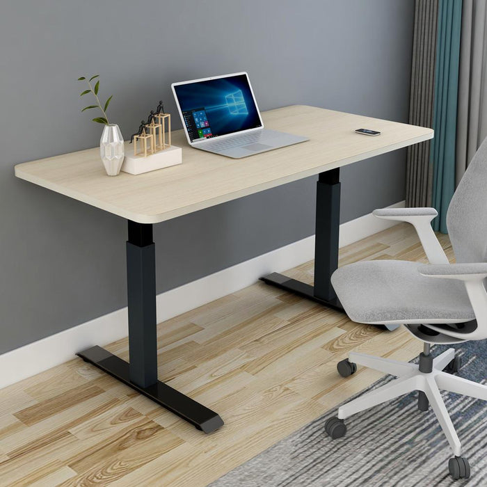 120cm Standing Desk Height Adjustable Sit Stand Motorised Single Motor Frame Top - amazingooh