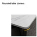 120x60cm Minimalist Slate Coffee Table Marble Tea Table Living Room Rectangle Cocktail Side Table Solid Metal Legs - Amazingooh Wholesale