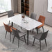120x60cm Minimalist Slate Kitchen Dining Table Marble Lunch Dinner Table Solid Metal Legs - Amazingooh Wholesale
