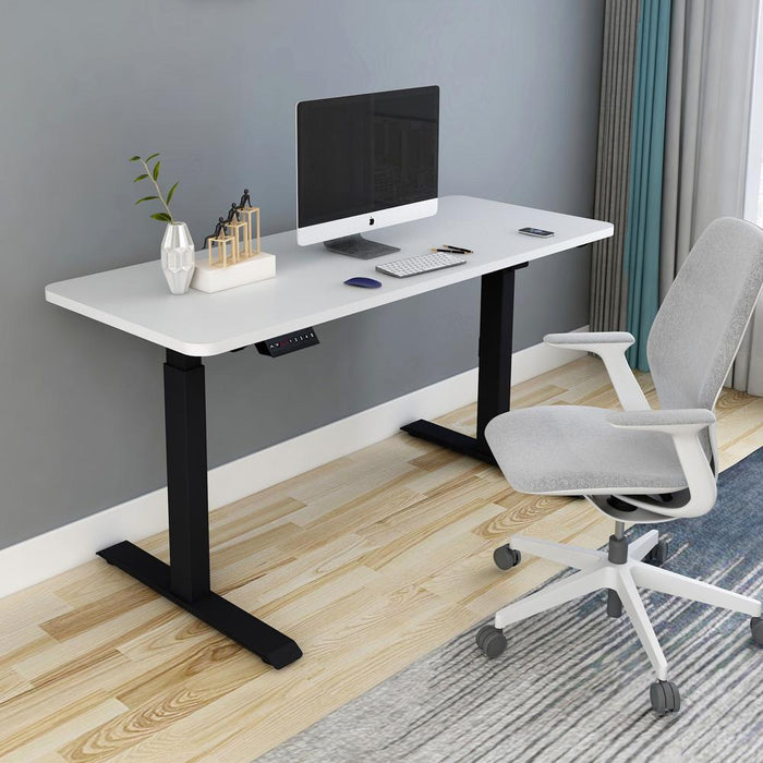 140cm Standing Desk Height Adjustable Sit Stand Motorised Single Motor Frame Top - amazingooh