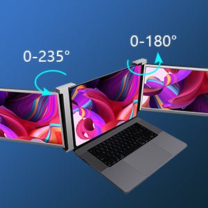 15 Inch Triple Portable Monitor FOPO FHD 1080P HDR IPS Laptop Monitor Screen Extender for Dual Monitor Display, for 15"-17" Laptops & Switch/Xbox/Phone Support Windows/MAC System Type-C/HDMI Port - amazingooh