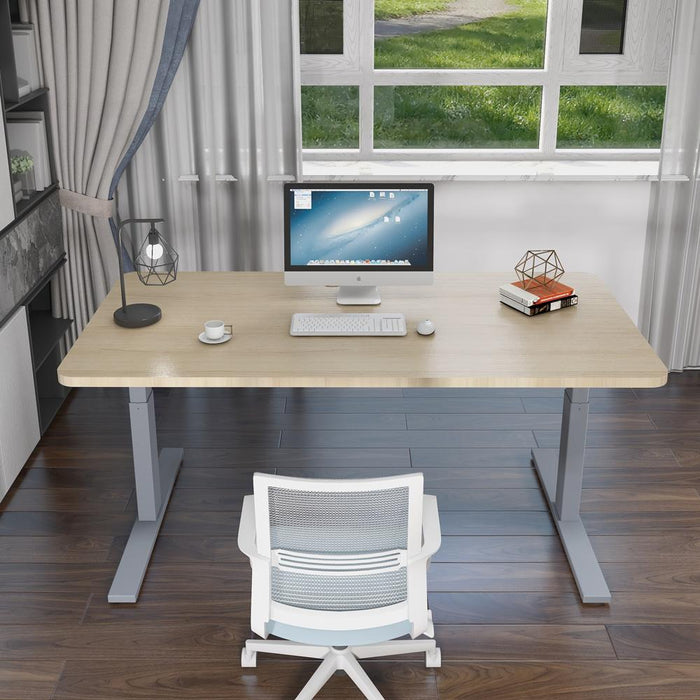 160cm Standing Desk Height Adjustable Sit Stand Motorised Single Motor Frame Top - amazingooh