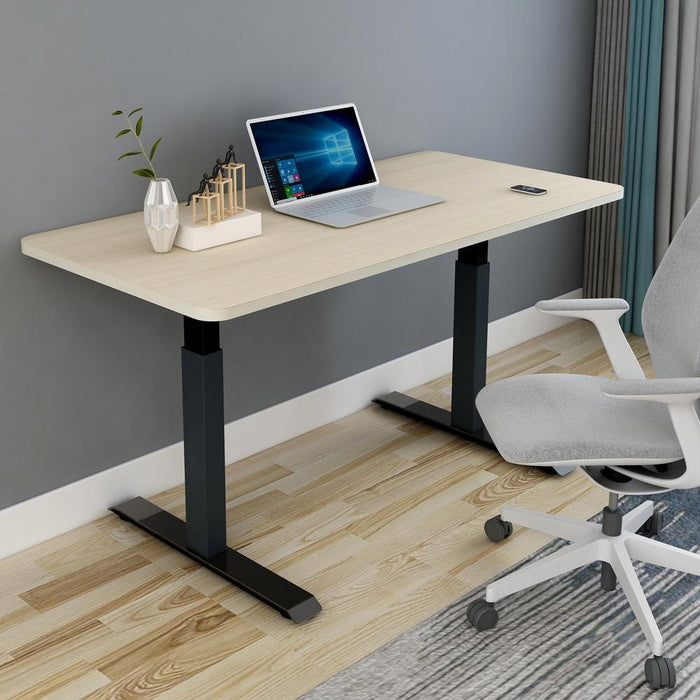 160cm Standing Desk Height Adjustable Sit Stand Motorised Single Motor Frame Top - amazingooh