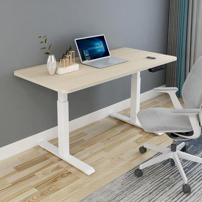 160cm Standing Desk Height Adjustable Sit Stand Motorised Single Motor Frame Top - amazingooh