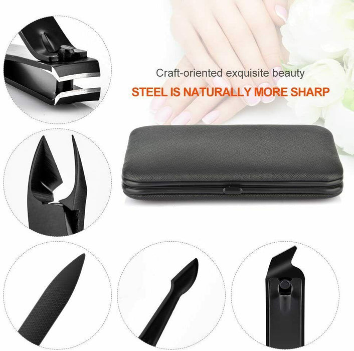 18PCS Manicure Set Tools Pedicure Kit Stainless Steel Nail Grooming Clippers AU - Amazingooh Wholesale