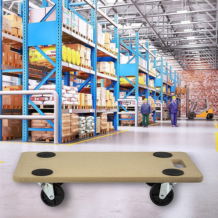 200kg Heavy Duty Hand Dolly Furniture Wooden Trolley Cart Moving Platform Mover - Amazingooh Wholesale