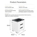 2024 Smart Bedside Tables Bluetooth Speaker Side 3 Drawers Wireless Charging USB Nightstand LED AU - Amazingooh Wholesale