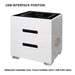 2024 Smart Bedside Tables Bluetooth Speaker Side 3 Drawers Wireless Charging USB Nightstand LED AU - Amazingooh Wholesale