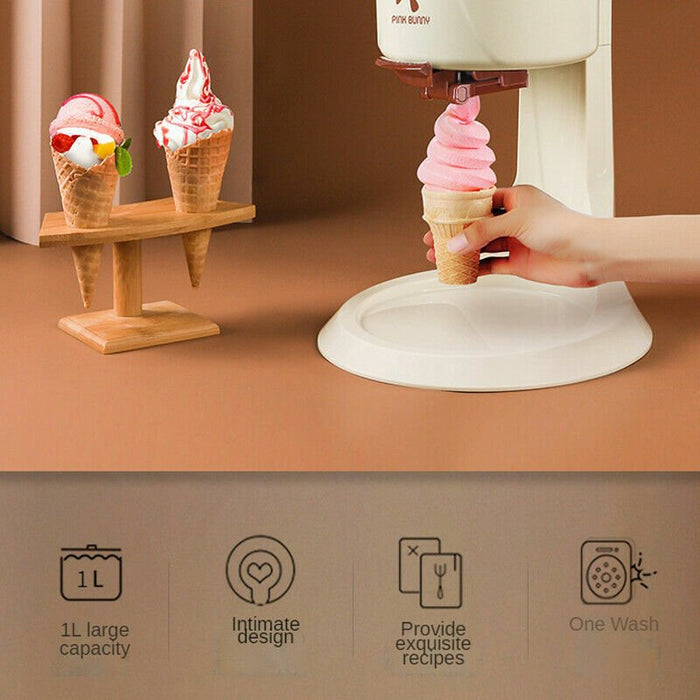 220V/20W Ice Cream Machine Fully Automatic 1L High-capacity Mini