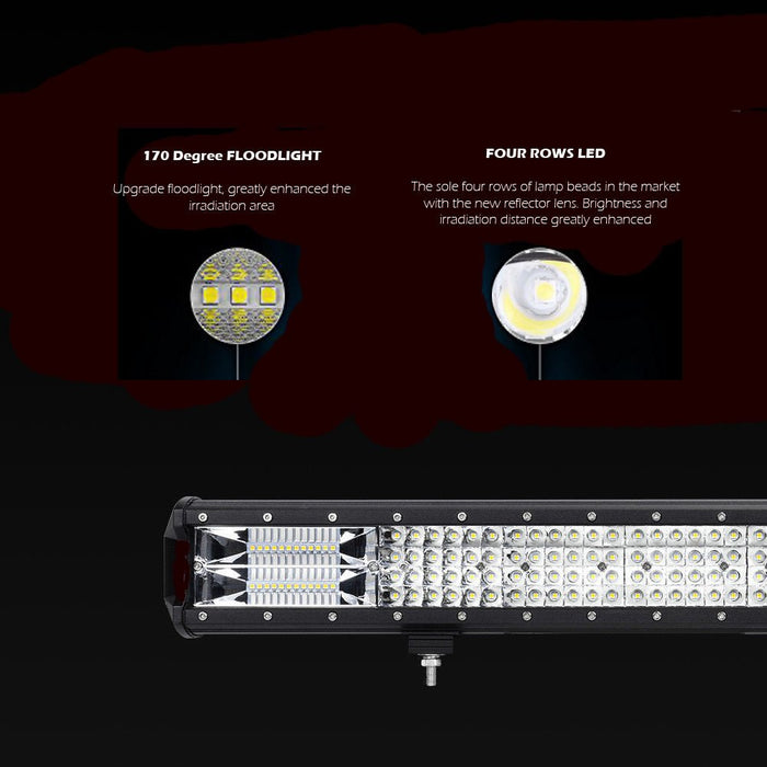 28 inch Philips LED Light Bar Quad Row Combo Beam 4x4 Work Driving Lamp 4wd - Amazingooh Wholesale