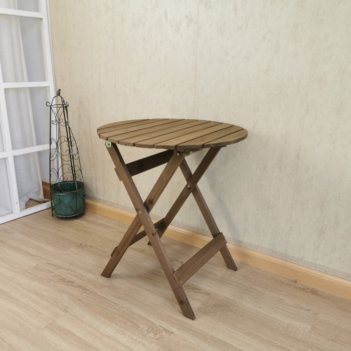 3 Piece Folding Bistro Set Solid Fir Wood Garden Outdoor Lounge Round Table Chair Set AU - Amazingooh Wholesale