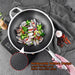 304 Stainless Steel Non-Stick Stir Fry Cooking Kitchen Wok Pan with Lid Honeycomb Double Sided - amazingooh