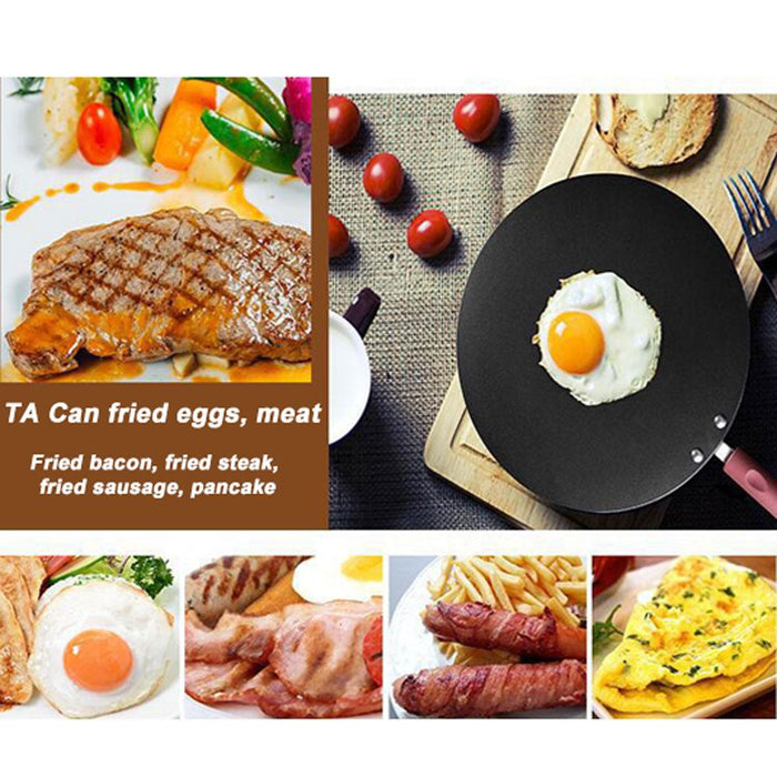 32cm Nonstick Frying Indian Tava Dosa Chapati Pan Flat Skillet Griddle Pan - amazingooh