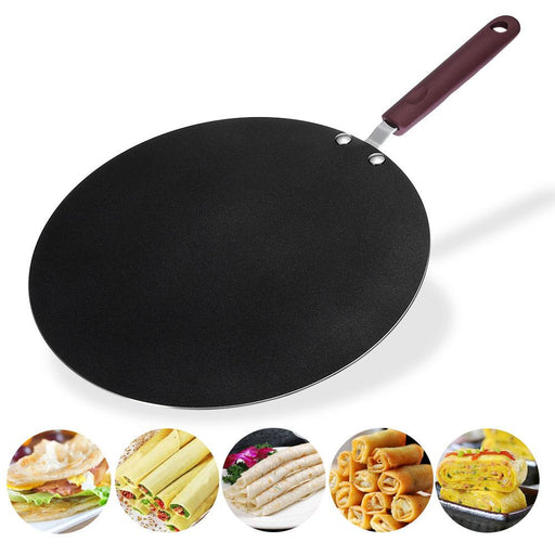 32cm Nonstick Frying Indian Tava Dosa Chapati Pan Flat Skillet Griddle Pan - amazingooh