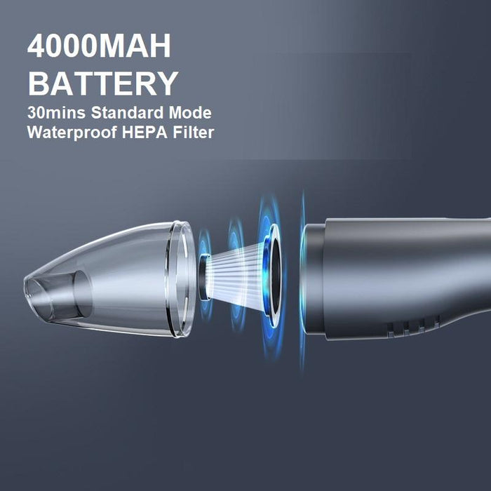 5000Pa Handheld Cordless Car Vacuum Cleaner Powerful Suction Portable Mini Home Wet Dry - amazingooh
