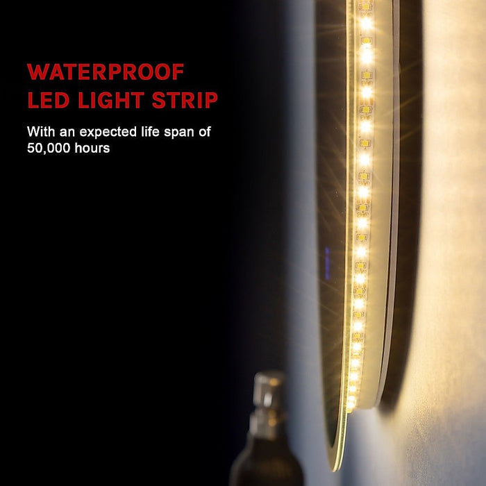 50cm LED Wall Mirror Bathroom Mirrors Light Decor Round - Amazingooh Wholesale