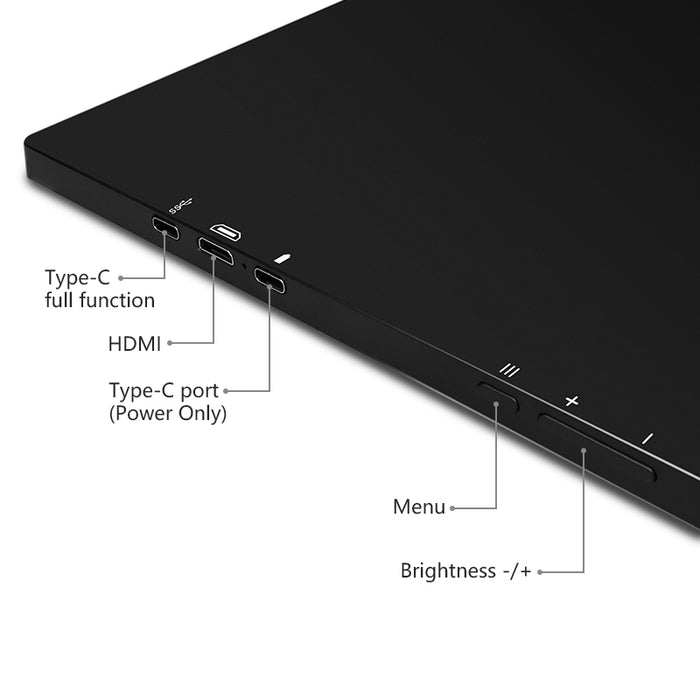 Dual Portable Triple Fold 1080P IPS FHD Monitor Screen Extender For Laptop 12" 13.3" 15"