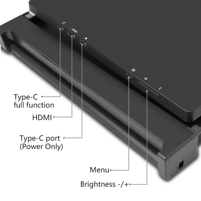 Dual Portable Triple Fold 1080P IPS FHD Monitor Screen Extender For Laptop 12" 13.3" 15"