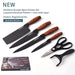 6 pieces Kitchen Knife Set Everich Chef Knives Stainless Steel Nonstick Scissor - amazingooh