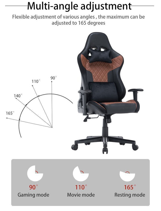 7 RGB Lights Bluetooth Speaker Gaming Chair Ergonomic Racing chair 165° Reclining Gaming Seat 4D Armrest Footrest Black - Amazingooh Wholesale