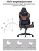 7 RGB Lights Bluetooth Speaker Gaming Chair Ergonomic Racing chair 165° Reclining Gaming Seat 4D Armrest Footrest Black - Amazingooh Wholesale