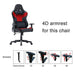 7 RGB Lights Bluetooth Speaker Gaming Chair Ergonomic Racing chair 165° Reclining Gaming Seat 4D Armrest Footrest Black - Amazingooh Wholesale