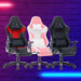 7 RGB Lights Bluetooth Speaker Gaming Chair Ergonomic Racing chair 165° Reclining Gaming Seat 4D Armrest Footrest Pink White - Amazingooh Wholesale