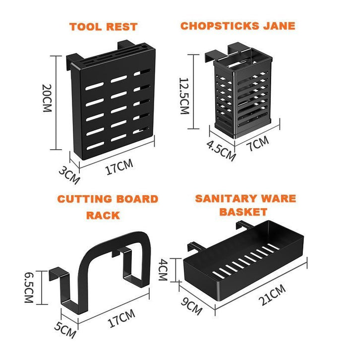 85cm Double Tier Enclosed Dish Drying Rack Holder Drain caddy Kitchen Drainer Storage Over Sink Organiser Storage - Amazingooh Wholesale