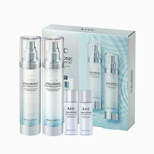 AHC Hyaluronic Dewy Radiance Skin Care 4pcs Set - amazingooh