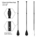 Alloy Adjustable 2-part SUP Paddle Stand Up Paddle Board Edge Guard 160-215cm - amazingooh