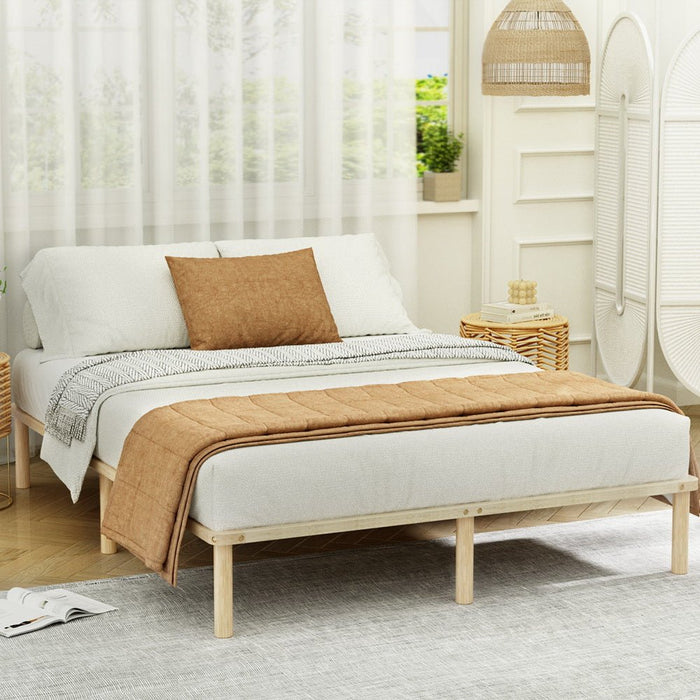 Artiss Bed Frame Double Size Wooden Base Mattress Platform Timber Pine AMBA - Amazingooh Wholesale