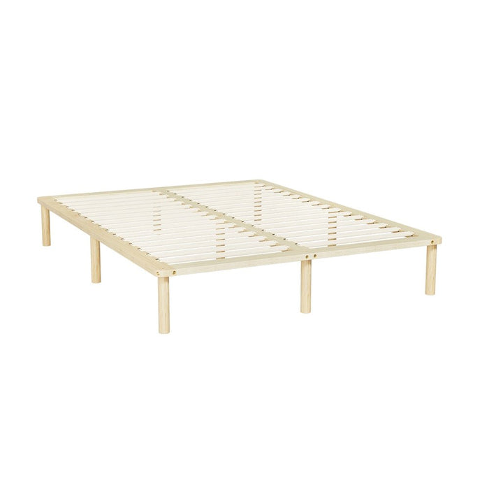 Artiss Bed Frame Double Size Wooden Base Mattress Platform Timber Pine AMBA - Amazingooh Wholesale