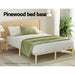 Artiss Bed Frame Queen Size Wooden Base Mattress Platform Timber Pine AMBA - Amazingooh Wholesale