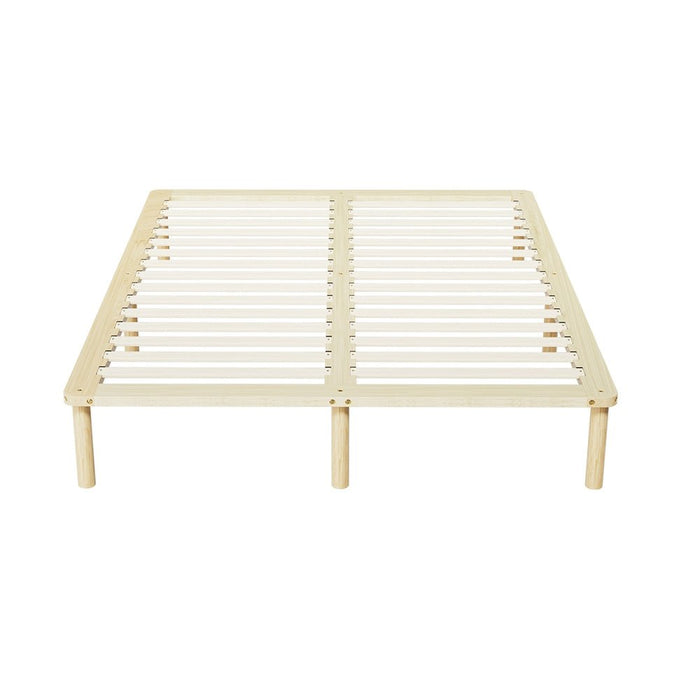 Artiss Bed Frame Queen Size Wooden Base Mattress Platform Timber Pine AMBA - Amazingooh Wholesale