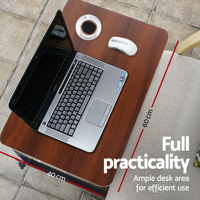 Artiss Laptop Table Desk Portable - Dark Wood - Amazingooh Wholesale