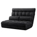 Artiss Lounge Sofa Bed 2-seater Floor Folding Suede Charcoal - Amazingooh Wholesale
