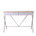 Artiss Metal Desk with Drawer - White with Oak Top - Amazingooh Wholesale