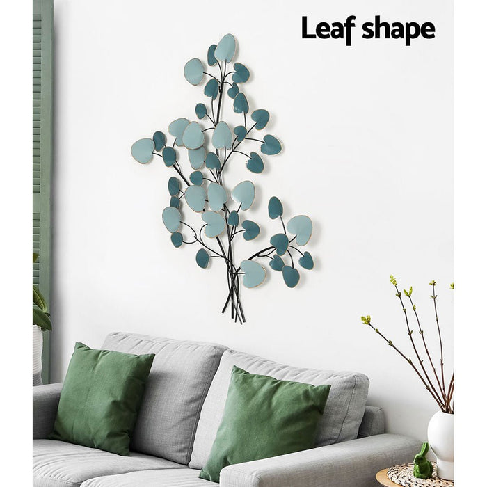 Artiss Metal Wall Art Hanging Sculpture Home Decor Leaf Tree of Life Blue - Amazingooh Wholesale
