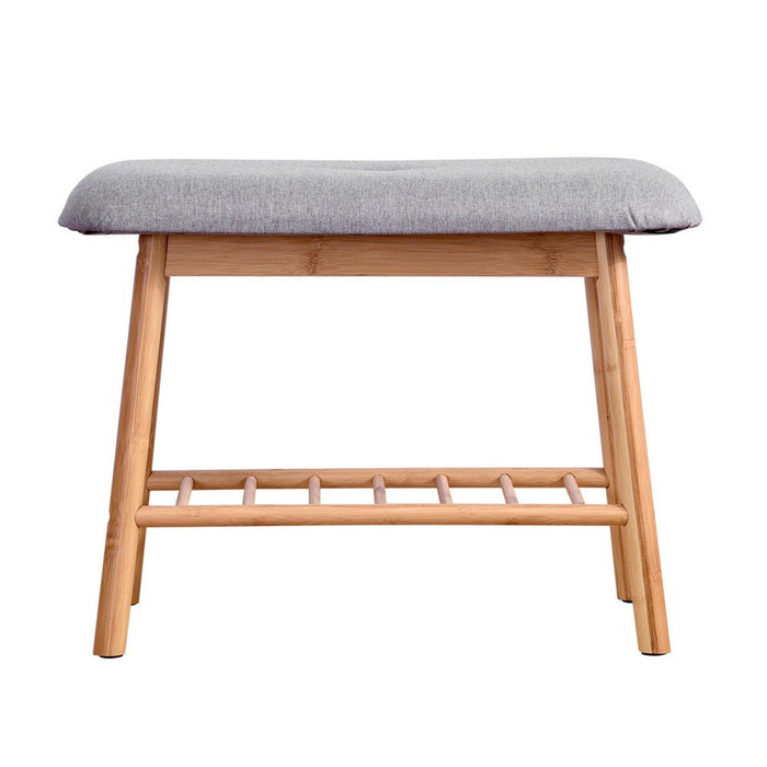 Artiss Shoe Rack Seat Bench Chair Shelf Organisers Bamboo Grey - Amazingooh Wholesale