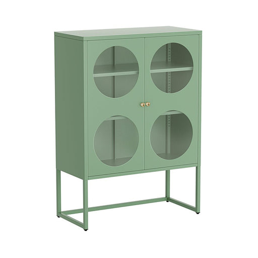 ArtissIn Buffet Sideboard Metal Locker Display Shelves Cabinet Storage Green - Amazingooh Wholesale