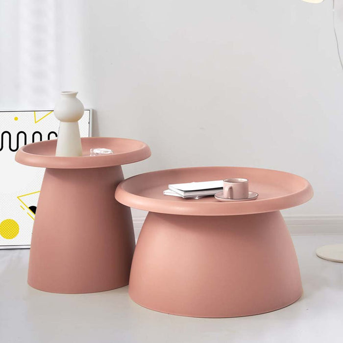 ArtissIn Coffee Table Mushroom Nordic Round Large Side Table 70CM Pink - Amazingooh Wholesale
