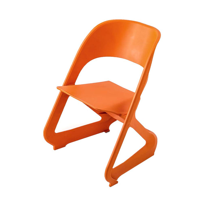 ArtissIn Set of 4 Dining Chairs Office Cafe Lounge Seat Stackable Plastic Leisure Chairs Orange - Amazingooh Wholesale