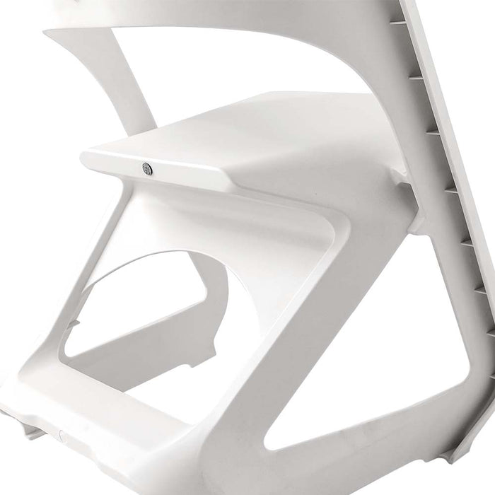 ArtissIn Set of 4 Dining Chairs Office Cafe Lounge Seat Stackable Plastic Leisure Chairs White - Amazingooh Wholesale