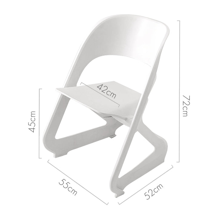ArtissIn Set of 4 Dining Chairs Office Cafe Lounge Seat Stackable Plastic Leisure Chairs White - Amazingooh Wholesale