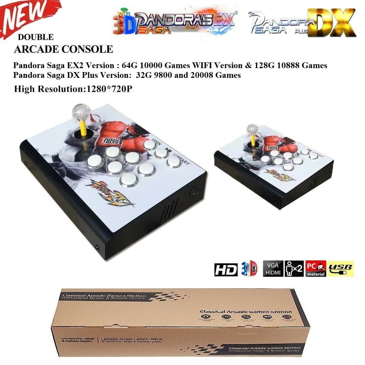 Jogos 3800 em 1 ] Pandoras Box 28s 2 Jogadores Arcade Game Console