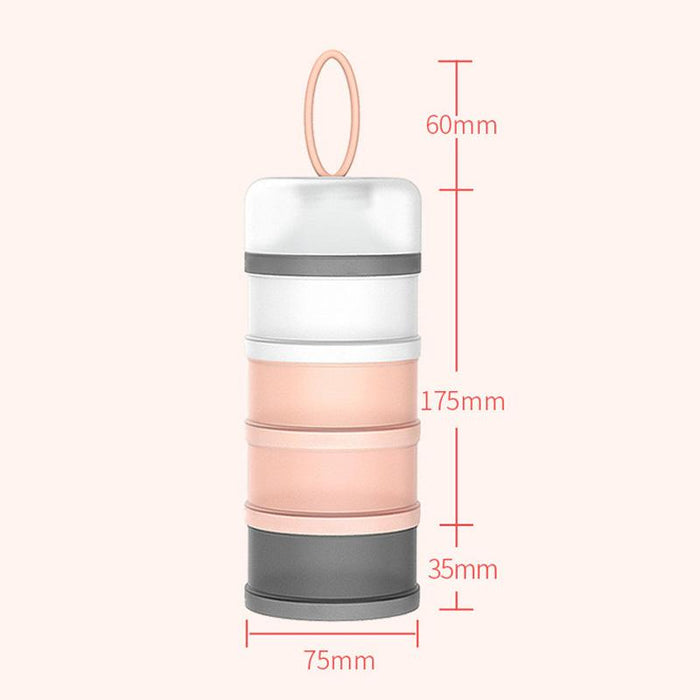 Baby Infant Toddler Formula Powder Snack Stackable 4 Layers Dispenser Container - Amazingooh