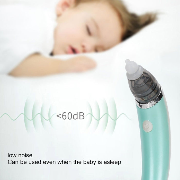 Baby Nasal Aspirator Electric Safe Hygienic Nose Cleaner Snot Sucker For baby (Green) - amazingooh