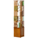 Bamboo 7 Tiers Open Bookcase with Door, Spinning Bookshelf Display Rack for Home - Amazingooh Wholesale